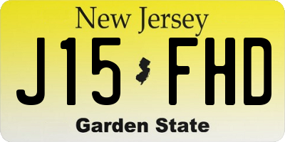 NJ license plate J15FHD