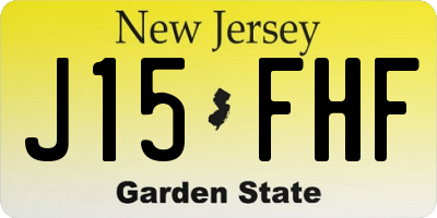 NJ license plate J15FHF