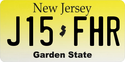 NJ license plate J15FHR