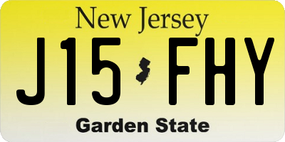 NJ license plate J15FHY