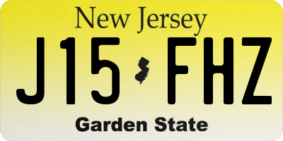 NJ license plate J15FHZ