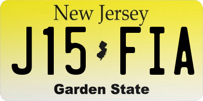 NJ license plate J15FIA
