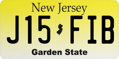 NJ license plate J15FIB
