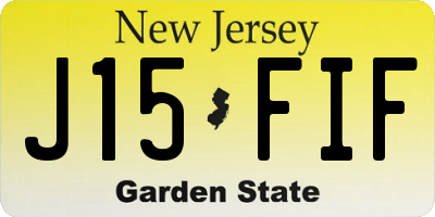 NJ license plate J15FIF
