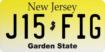 NJ license plate J15FIG