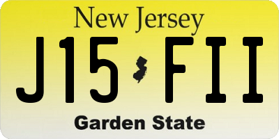 NJ license plate J15FII