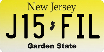 NJ license plate J15FIL