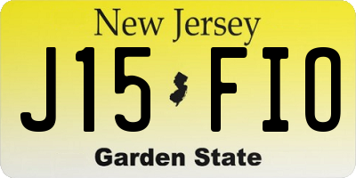 NJ license plate J15FIO