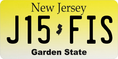 NJ license plate J15FIS