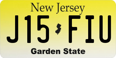 NJ license plate J15FIU