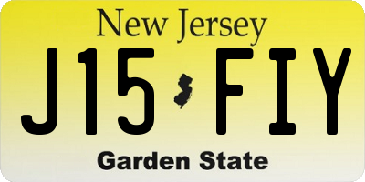 NJ license plate J15FIY