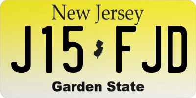 NJ license plate J15FJD