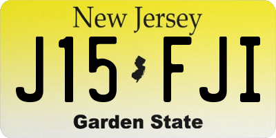 NJ license plate J15FJI