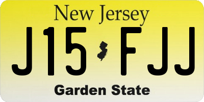 NJ license plate J15FJJ