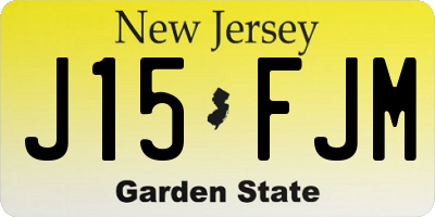NJ license plate J15FJM