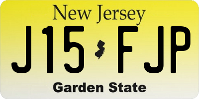 NJ license plate J15FJP