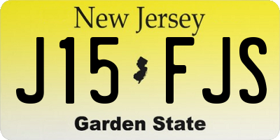 NJ license plate J15FJS