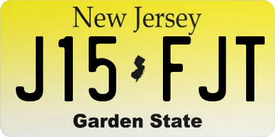 NJ license plate J15FJT