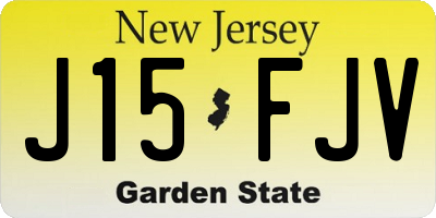 NJ license plate J15FJV