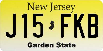 NJ license plate J15FKB
