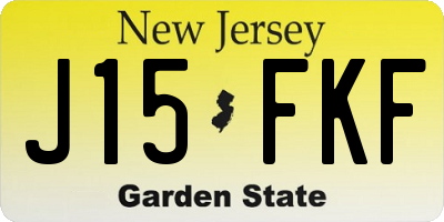 NJ license plate J15FKF