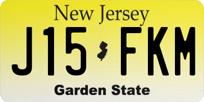NJ license plate J15FKM