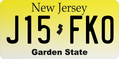 NJ license plate J15FKO