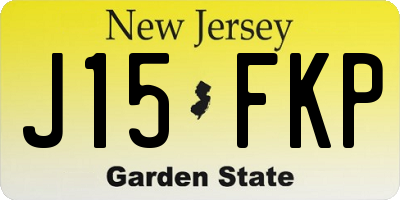 NJ license plate J15FKP