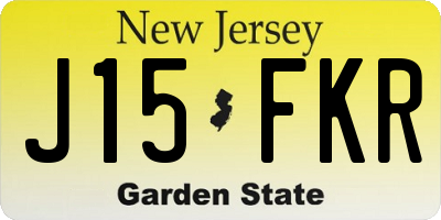 NJ license plate J15FKR