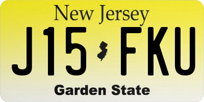 NJ license plate J15FKU