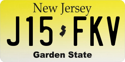 NJ license plate J15FKV