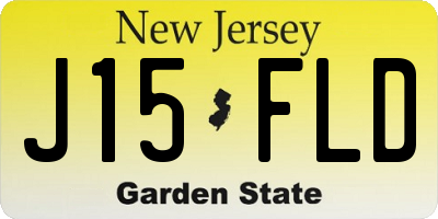 NJ license plate J15FLD