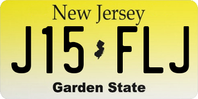 NJ license plate J15FLJ