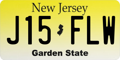 NJ license plate J15FLW