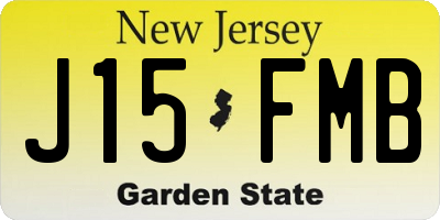 NJ license plate J15FMB