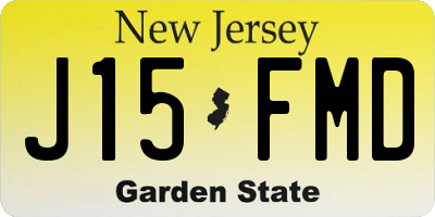 NJ license plate J15FMD