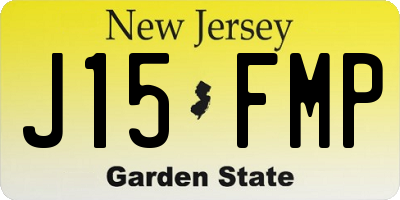 NJ license plate J15FMP
