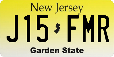 NJ license plate J15FMR
