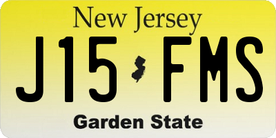 NJ license plate J15FMS