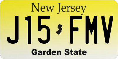NJ license plate J15FMV