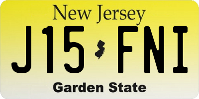 NJ license plate J15FNI