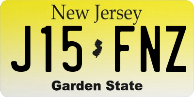 NJ license plate J15FNZ