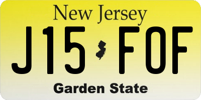 NJ license plate J15FOF