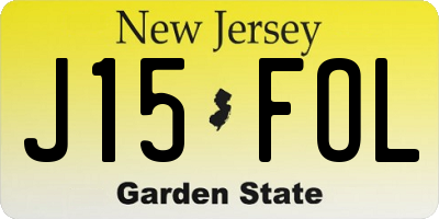 NJ license plate J15FOL