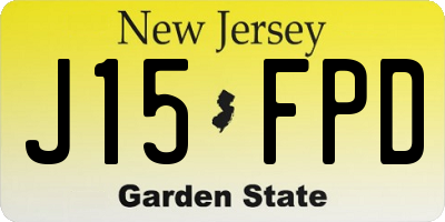 NJ license plate J15FPD