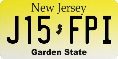NJ license plate J15FPI