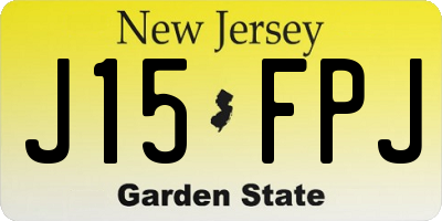 NJ license plate J15FPJ