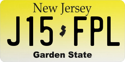 NJ license plate J15FPL