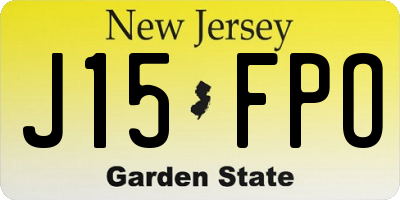 NJ license plate J15FPO