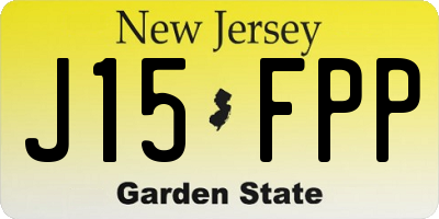 NJ license plate J15FPP